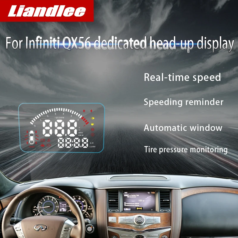 Liandlee полнофункциональный HUD Автомобильный дисплей для Infiniti QX56~ безопасный экран для вождения OBD проектор данных лобовое стекло