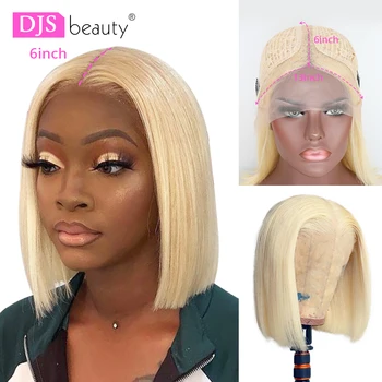 

T Part 613 Blonde Short Bob Wigs 180 Density Remy Hair Brazilian Straight Lace Front Wig Ombre Lace Human Hair Wig For Women