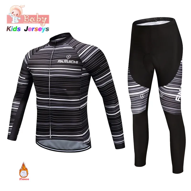 2021 Kid's Mtb Cycling Jersey Set Long Sleeve Boys Winter Clothing Ropa Ciclismo Children Triathlon | Спорт и развлечения