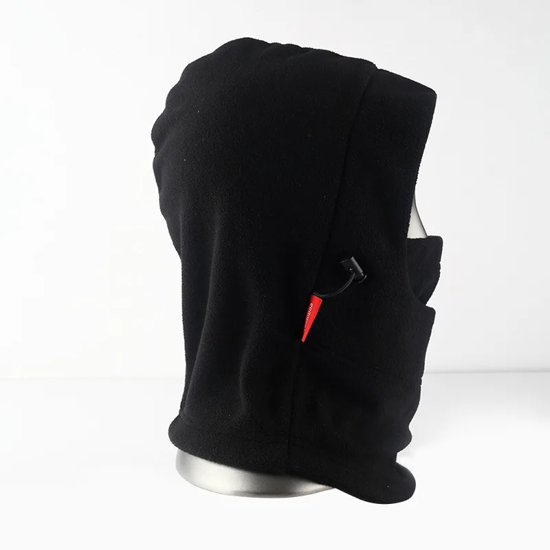 Autumn And Winter New Style Cold Mask Solid Color Sports Windproof Warm Face Mask Double-Sided Polar Fleece Cycling Mask Printed