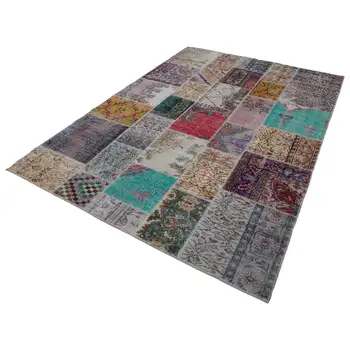 

205x300 Cm Multicolor Handmade Patchwork Rug-7x10 Ft