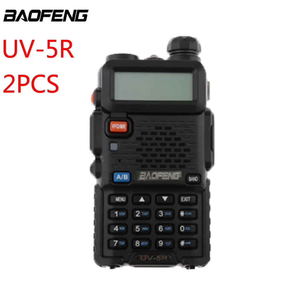 2 шт. Baofeng UV-5R рация профессиональная CB радиостанция Baofeng UV5R трансивер 5 Вт VHF UHF портативная рация