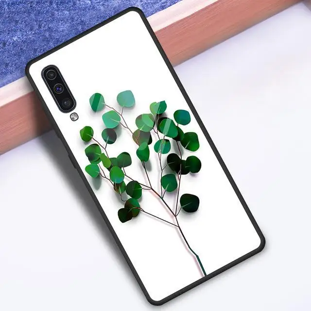 Роскошный узор закаленное Стекло чехол для samsung Galaxy A50 A70 A30 M20 A20 A10 чехол на 50 30 70 10 20 мягкий полиуретановый край телефона - Цвет: 5