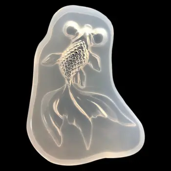 

Mirror Crystal Epoxy Mould DIY Handmade Material Goldfish Silicone Mold Jewelry Pendant Liquid Molds Making