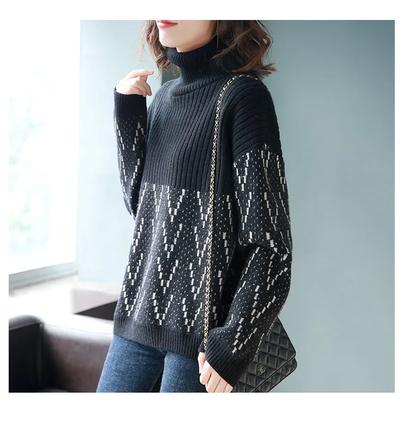 Женский вязаный свитер и пуловеры корейская мода Водолазка Элегантный женский свитер повседневные женские джемперы Свитера