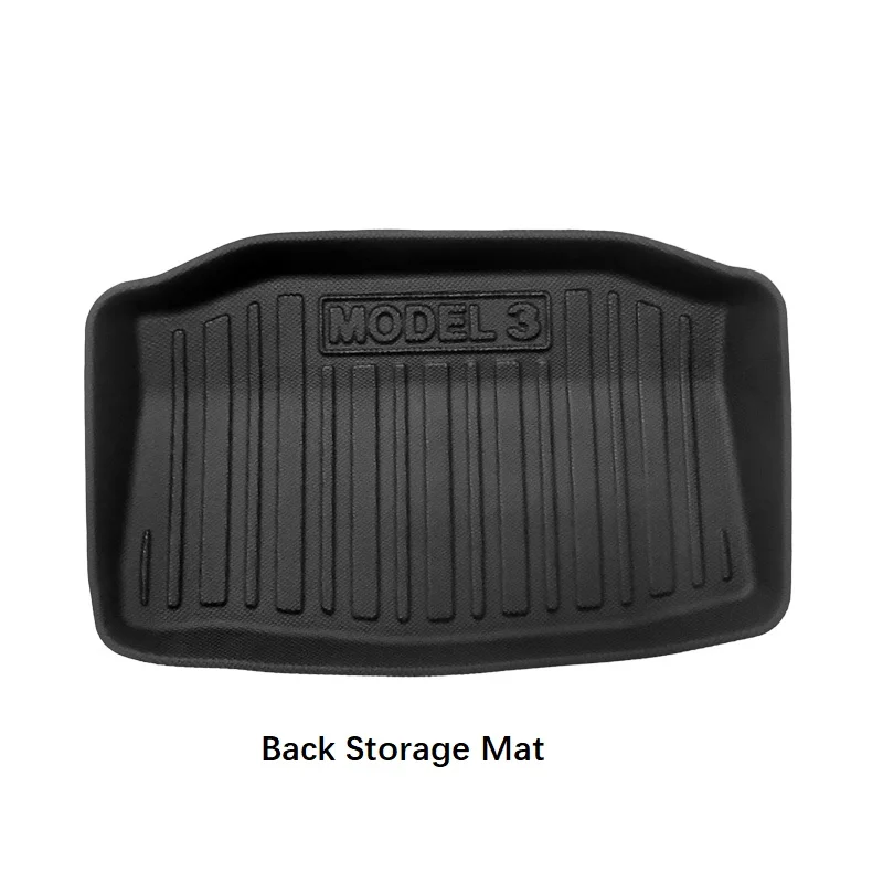 Tesla Model 3 Custom Fit Car Interior Accessories Rear Storage Trunk Mat Durable TPE ECO Material Carpet Back Storage Mat