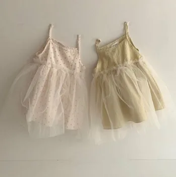 

2020 New Style Girls Princess Dress Fashion SummerCotton Voile Girls Vest Dresses 0-3t QA628