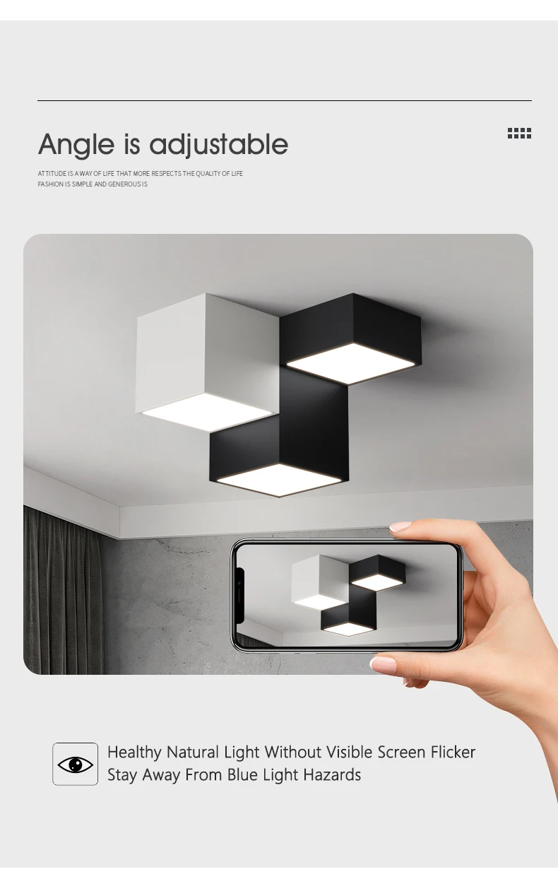 Bedroom lamp ceiling lamp new simple modern master bedroom room lamp creative contrast black and white Nordic lamps modern ceiling lights