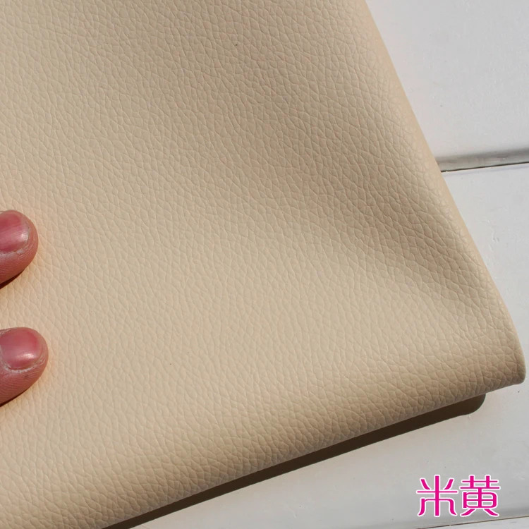 Durable Waterproof Soft Faux Leather Fabric with Lychee Pattern for Upholstery & DIY Projects