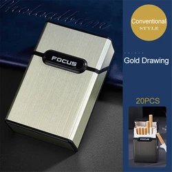 Waterproof Portable Cigarette Case - Moisture-Proof, 20-Stick Capacity Smoke Holder (YH078-Gold)