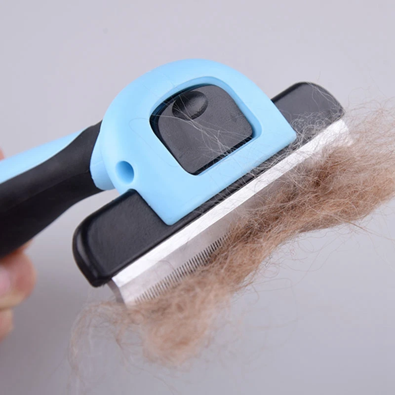 Щетка для удаления волос, расческа для кошек, собак, Deshedding, слайкер, обрезка, для домашних животных, мех, скребок, истончение, инструменты для ухода, лезвие из нержавеющей стали
