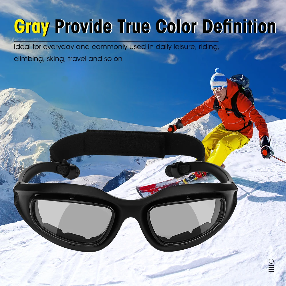 Motorcycle Sunglasses Eye Protection Windproof Clear Lens Glasses Polarized  For Shooting Moto Goggles UV400 Antifog clear Lens