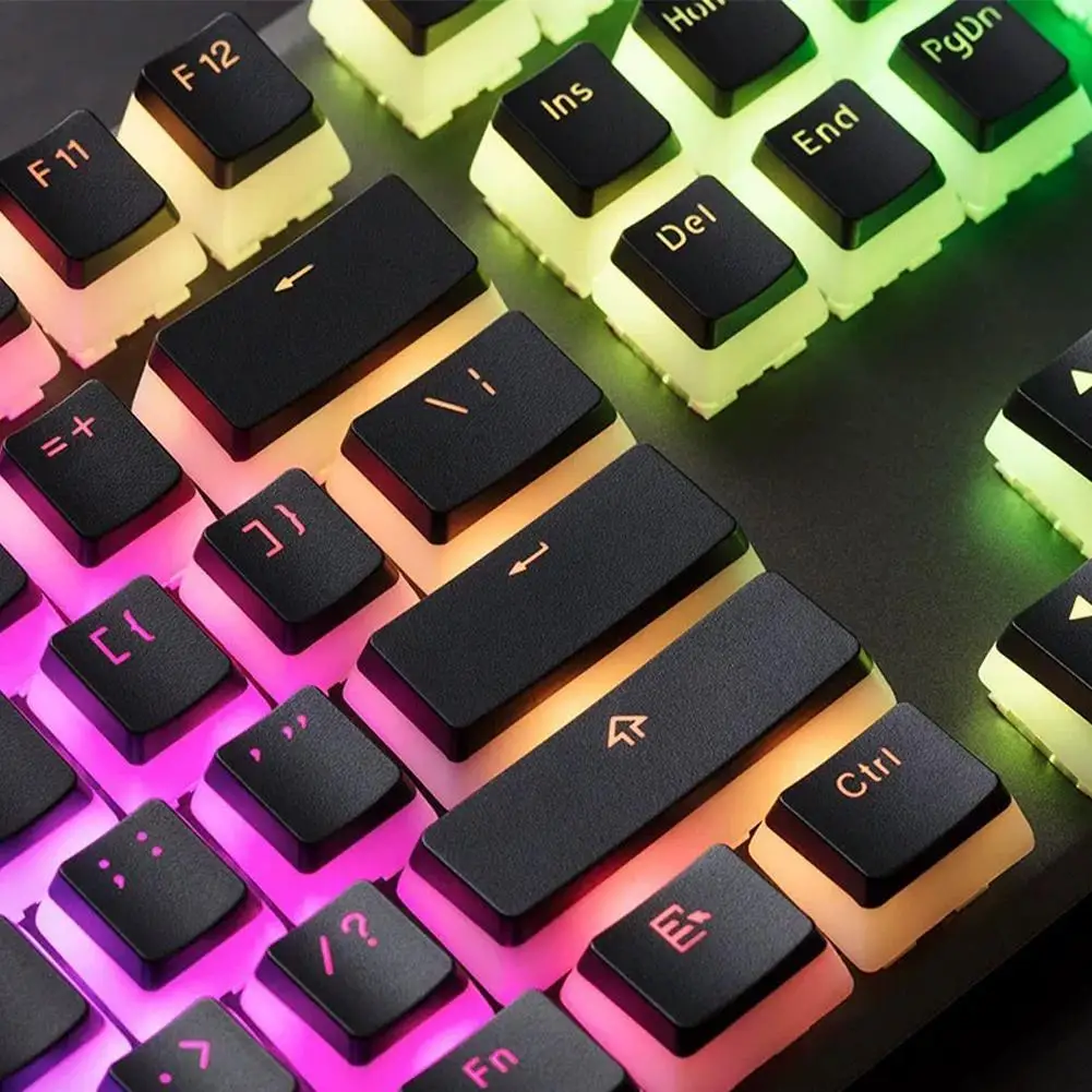 108 шт./компл. PBT OEM прозрачные колпачки клавиш пудинга для игровой механической