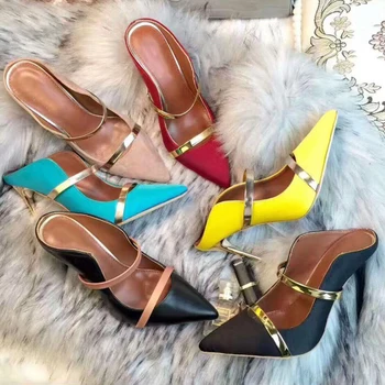 

Hapucky New Women's Pumps Genuine Leather Thin Heel Sexy Fashion Shoes High Heel Top Quality Women Party Sandals Casual Shoes