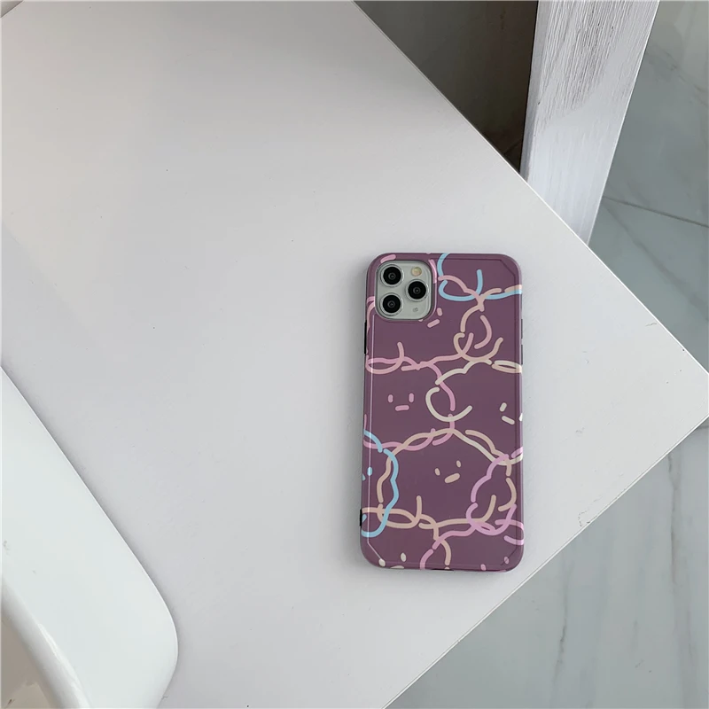 Простой линейный облачный чехол для телефона для iphone 11promax XS Max чехол для iphone X XR 7 8 Plus, модные мягкие чехлы IMD с рисунком