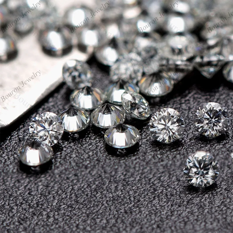 Loose Moissanite Stones 0.7-3.0mm D GH IJ Color VVS1 Round Cut Moissanite Small Sizes