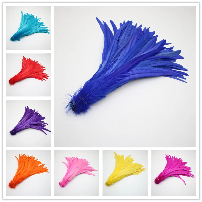 

Wholesale 50PCS 35-40CM Natural Rooster tail Feathers For Craft s Decoration Feather Christma Diy Pheasant Feather