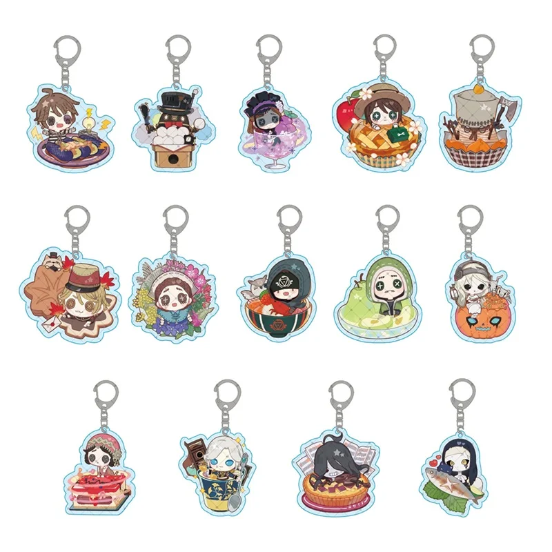 LLavero de acrílico con forma de V para hombre y mujer, llavero con colgante de juego, llavero para niños, joyería