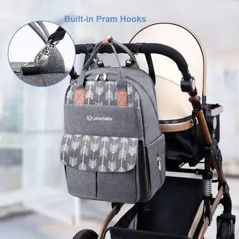 

Lekebaby mummy diaper bag backpack With USB Interface Travel Backpack