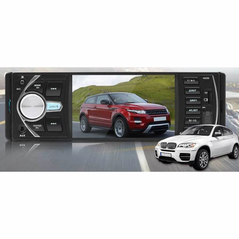 4' HD автомобильный стерео радио MP5 плеер Bluetooth аудио FM/USB/AUX/FM камера DVR видео Поддержка DVR видео сигнал вход