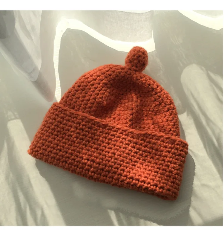 Knit hat women autumn and winter new knitted hat wild ear tip pointed hat couple warm student Korean cold cap Skullies beanies