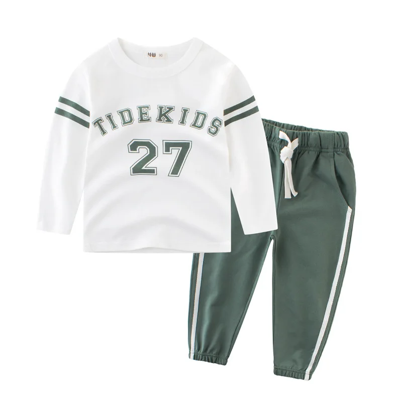 

Childrenswear Autumn Clothing 2019 New Style CHILDREN'S Suit BOY'S Long Sleeve Athletic Pants Children Two-Piece Set