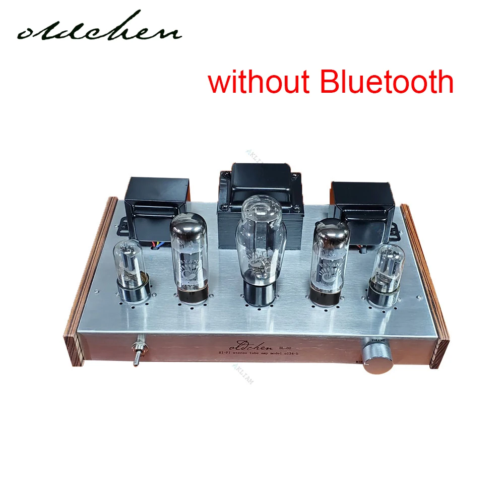 Oldchen Class A Tube Amplifier EL34 Pure Pre-Amp Hifi Fever Home Theatre Audio Amplifier with Bluetooth 5.0 subwoofer plate amplifier Audio Amplifier Boards
