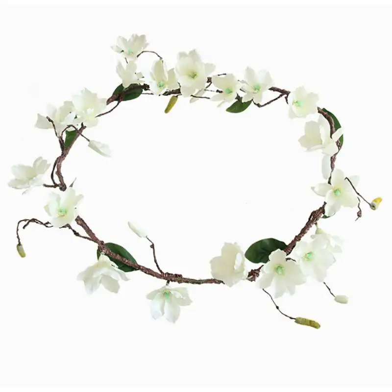 180cm Sakura Cherry Rattan Wedding Arch decoration Vine Artificial flowers Home party decor Silk Ivy wall Hanging Garland Wreath