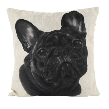 

Funny Lovely Animal Dog Pattern Office Sofa Pillow Cover Cotton Linen Decorative Pillows Cushion Cover 45*45CM