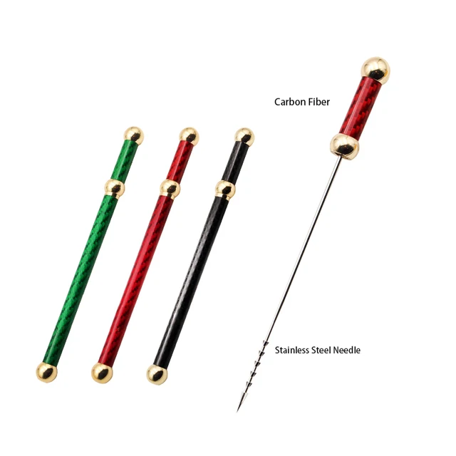 Stainless Steel Cigar Needle Drilled Cutter Burr Dredge Hole Retro Puncher Portable Carbon Fiber Smoking Tools Accessories - Image 3