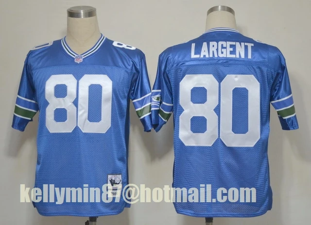 Красный Stitiched, флаг болельщика Сиэтла Стива ларгента Шон Александера, Cortez Kennedy Throwback для мужчин Джерси - Цвет: Красный