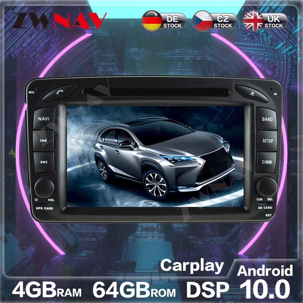 

Android 10 DSP Car DVD Player GPS Navigation For Mercedes Benz ML W203 Multimedia Player Car Head Unit Auto Radio Tape Recorder