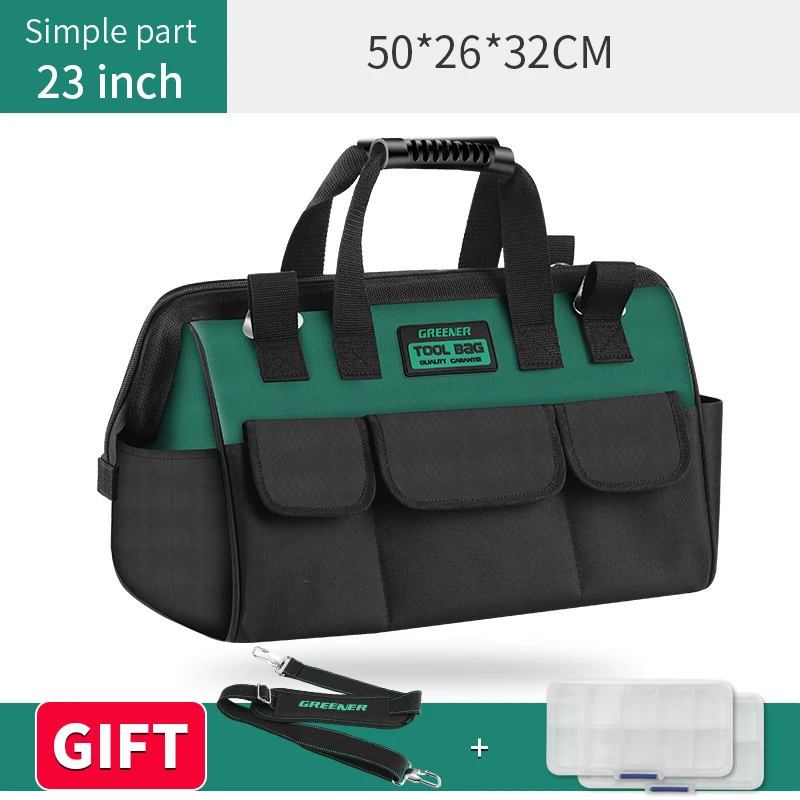 Greener Multi-Function Tool Bag 1680D Oxford Cloth Electrician Bag, Multi-Pocket Waterproof Anti-Fall Storage Bag mechanic tool bag Tool Storage Items