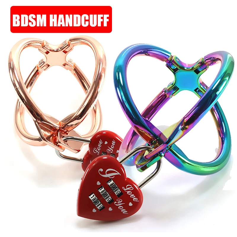 

BDSM Erotic Metal Sex Handcuffs With Keys Restraint Bondage Sex Tools Toys for Couples adults Hand Cuff Hand Slave Intimate Toy