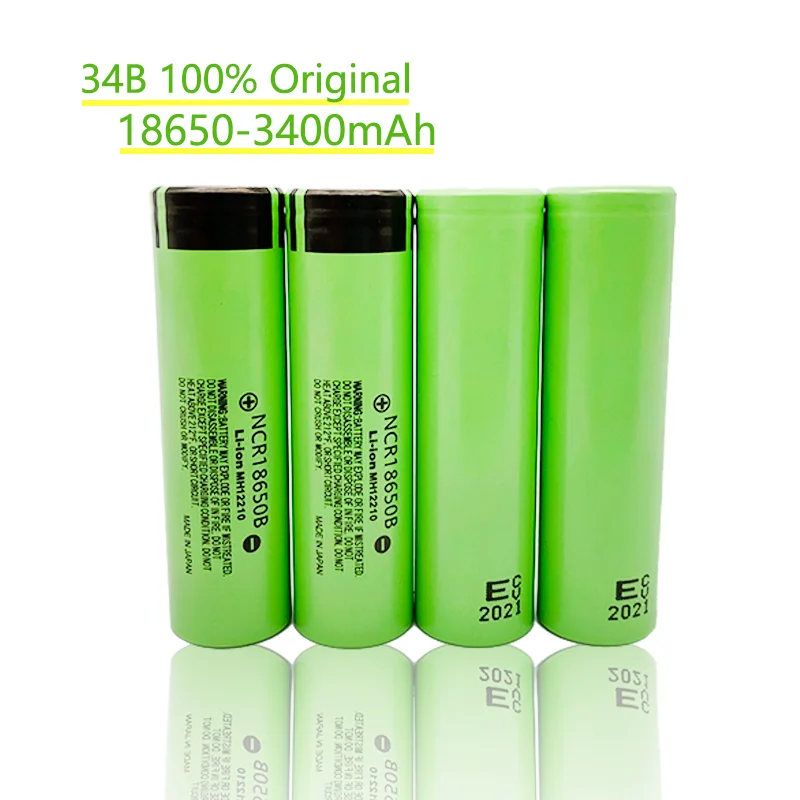1/2/4/6/8/10pcs 100% New 3400mAh Original NCR18650B 3.7v 3400 mAh 18650 Lithium Rechargeable Battery Flashlight batteries