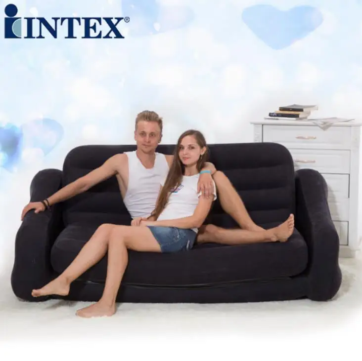 Надувной диван кровать Intex для 2 человек использования в помещении и на