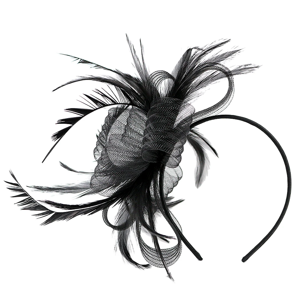  Fascinators Womens Wedding Bridal Roaring 20s Headpieces Black