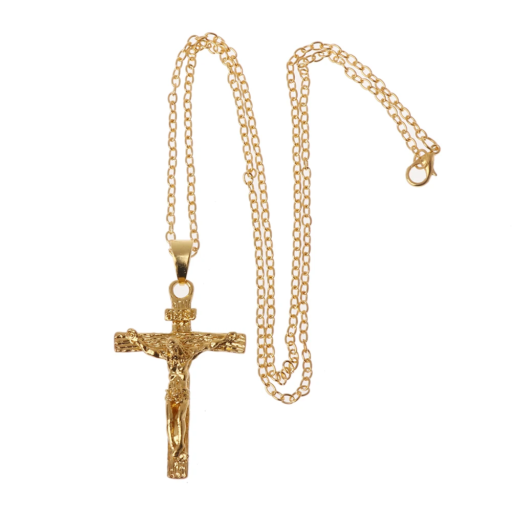 

Catholic Jesus Christ on INRI Cross Crucifix Pendant Necklace Fashion Jewelry W2952001