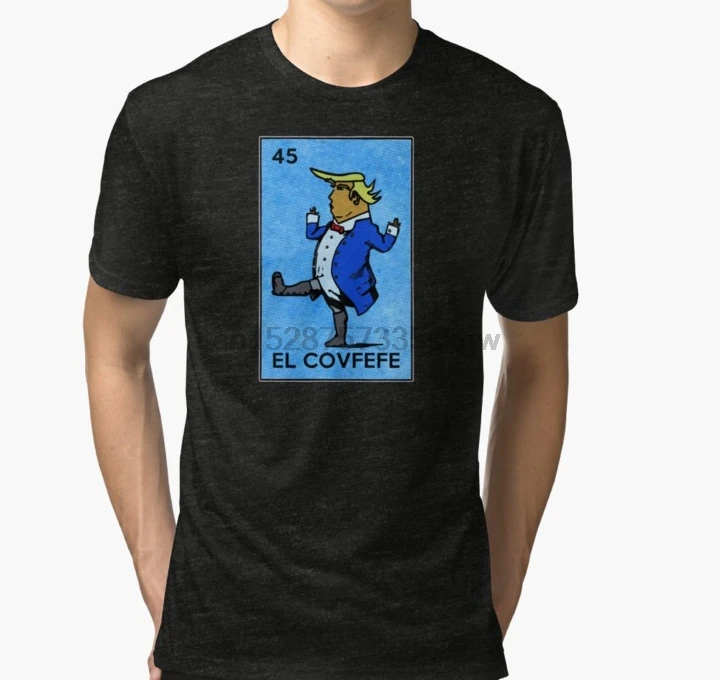 Men tshirt Funny Trump Vintage Mexican Bingo Card El Covfefe T Shirt Printed T-Shirt tees top | Мужская одежда