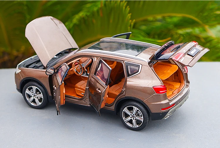Завод 1:18 дилер издание Great Wall Haval H7 коричневый литой автомобиль модель с небольшим подарком