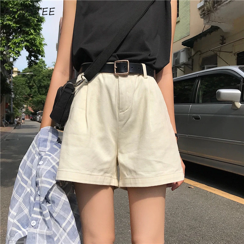 Shorts Women Solid Wide Leg Simple Retro BF Korean Style Ulzzang Students School Summer Hot Short Womens Streetwear Leisure Soft skorts