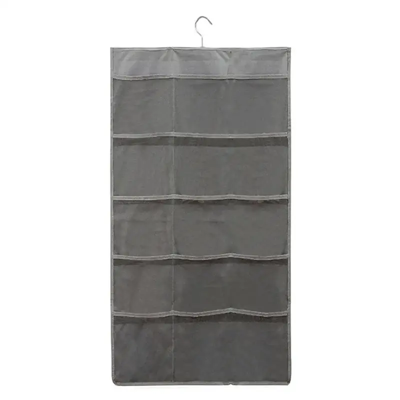 Grey 30 Grids Сумка для хранения на стену из ткани Оксфорд, двухсторонняя вешалка для бюстгальтера, нижнего белья, подходящая одежда, разумная сумка для хранения - Цвет: Grey 30 Grids