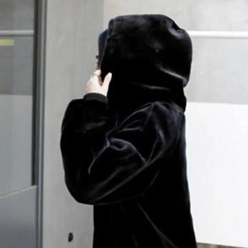 Pelliccia donna 5XL 6XL 7XL плюс размер пальто из искусственного меха для женщин зимняя пушистая с капюшоном искусственная норковая меховая шуба уличная одежда WYKH8