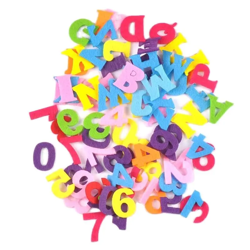 50pcs 26mm Letter/Number Non-woven Felt Cloth Polyester Fabrics For Sewing Decoration DIY Sewing Accessory cp2768 wool felting kit,needle felt kit,felt fabric sheet,wool felt accessories