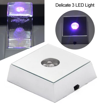 

LED Lamp Base Stand Colorful Home Ornament Square Delicate Light Base Decoration Gift Display Indoor Exhibition