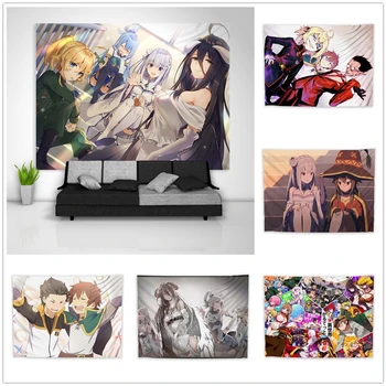 

Isekai Quartet Tapestry Art Wall Hanging Sofa Table Bed Cover Home Decor Dorm Gift