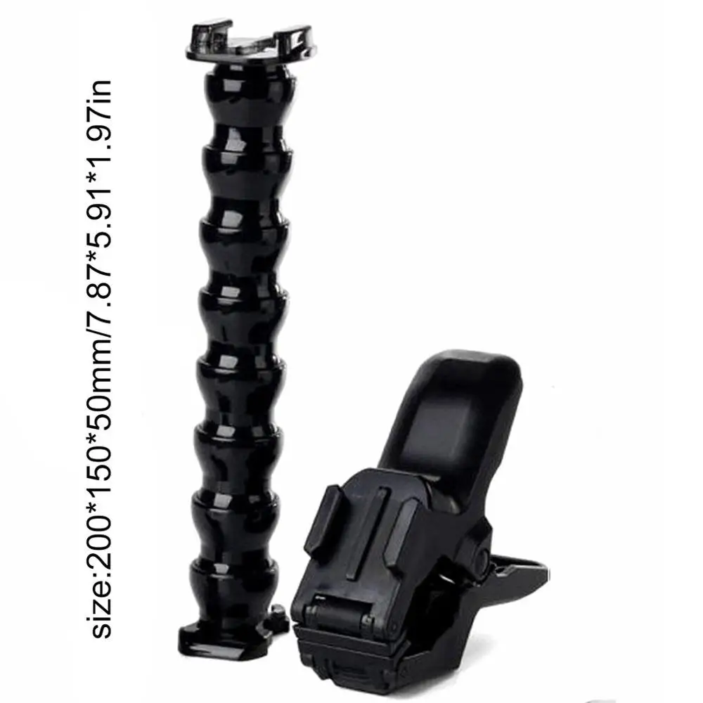 Jaws Flex Clamp Mount+ 8 суставов Регулируемая гусиная шея для Gopro Hero/7/6/5/4/3/2/1/SJ4000/SJ5000 Экшн-камера