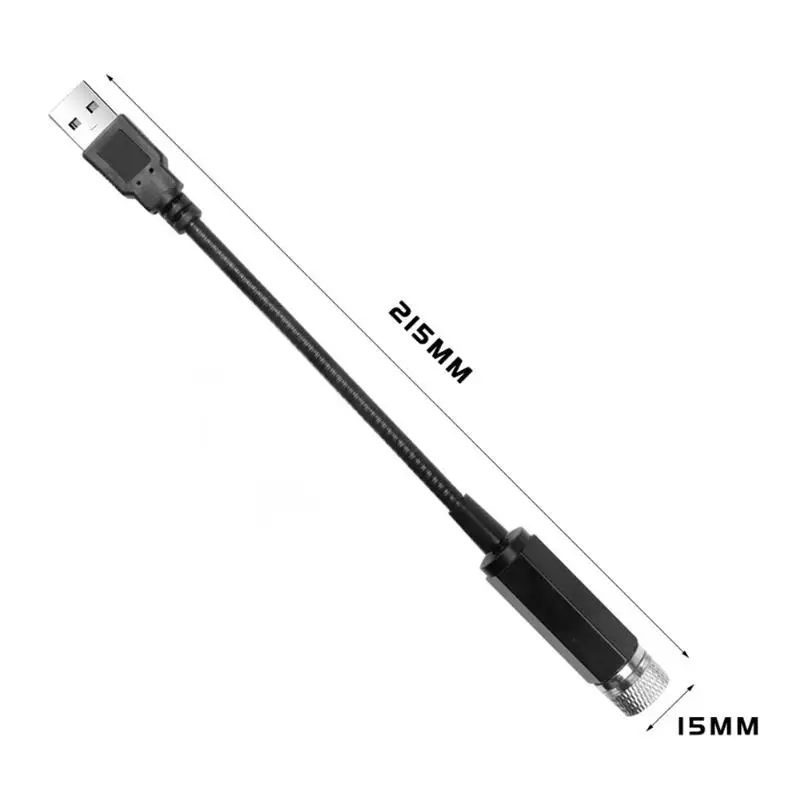 USB автомобильный атмосферный Звездный светильник, высокая цветопередача, длительный срок службы, регулируемый эффект, автоматический декоративный светильник для интерьера
