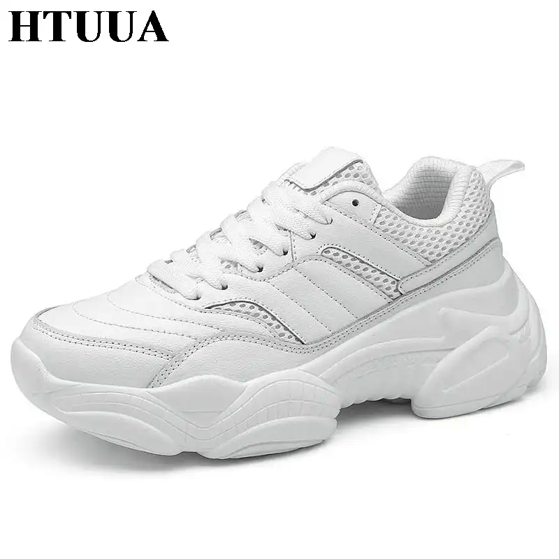 white chunky ladies trainers