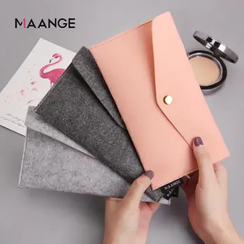 

Envelope Design Cosmetic Makeup Brush Bag Makeup Storage Cosmetic Storage Fashion Felt Material Beauty Brush Bag Cosmetic Bag